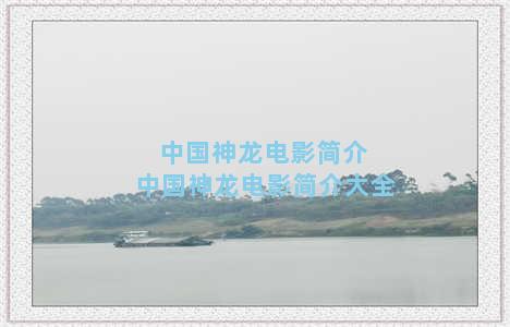 中国神龙电影简介 中国神龙电影简介大全